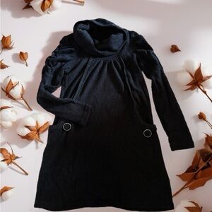 Black Long-Sleeve sweater dress